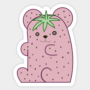 Strawberry Gummy Bear Sticker